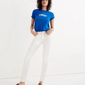 Madewell 9" High-Rise Skinny Jeans in Pure White
